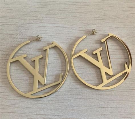 louis vuitton hoop earrings replica|louis vuitton hoop earrings poshmark.